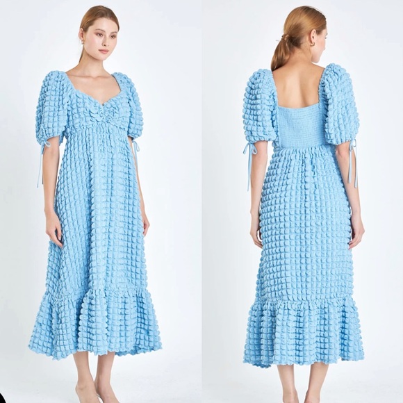 Endless Rose BUBBLE PUFF SLEEVE MAXI DRESS - Picture 10 of 15